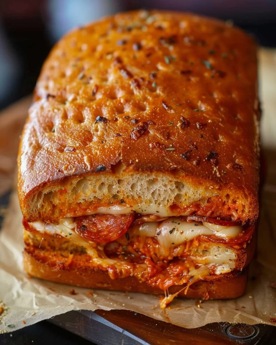 Toasted Pepperoni and Cheese Sandwich