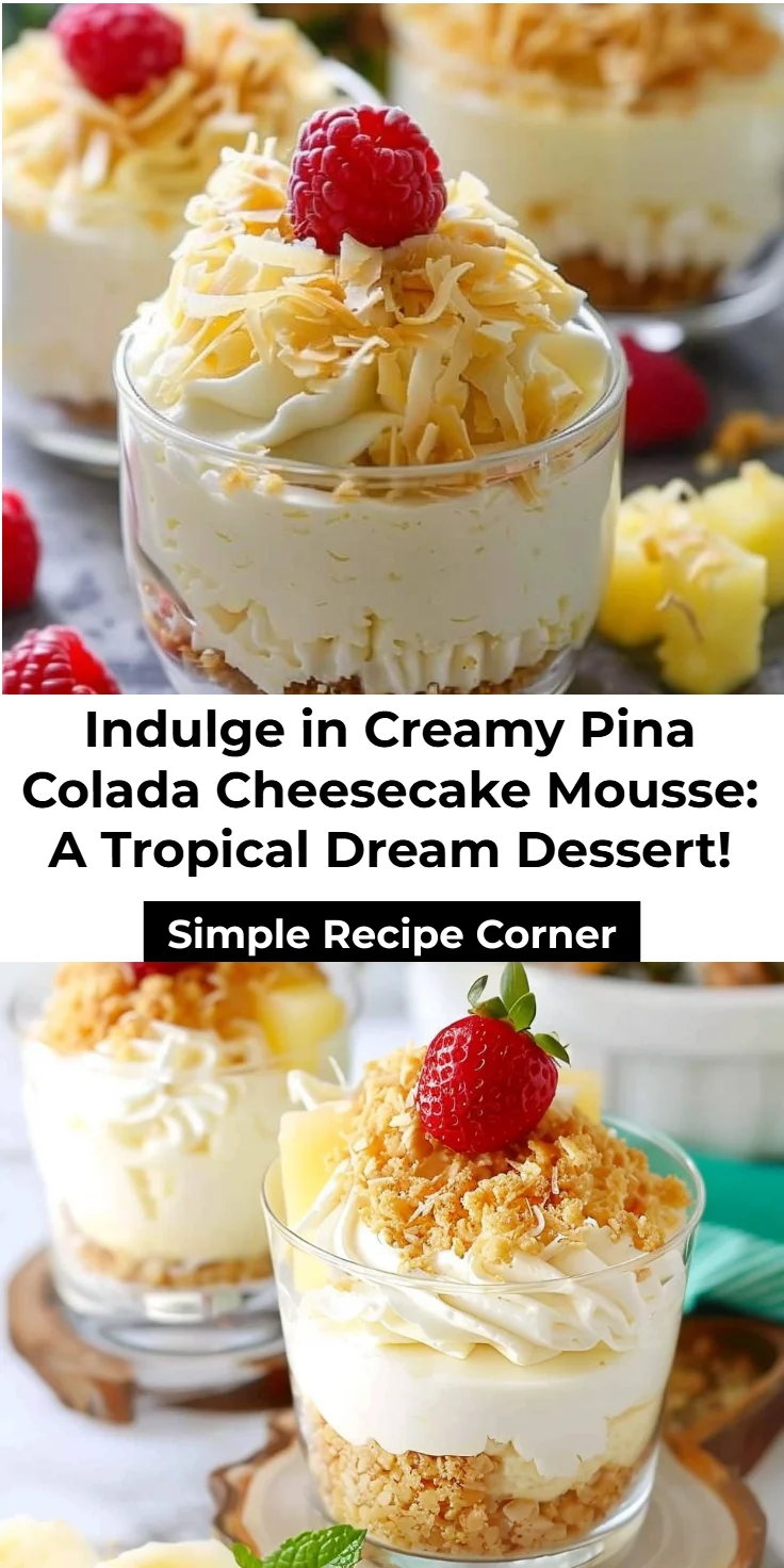 Pina Colada Cheesecake Mousse