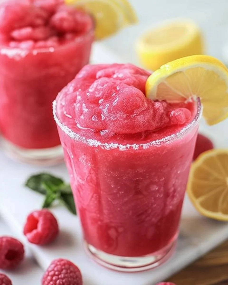 Raspberry Lemonade Slushie