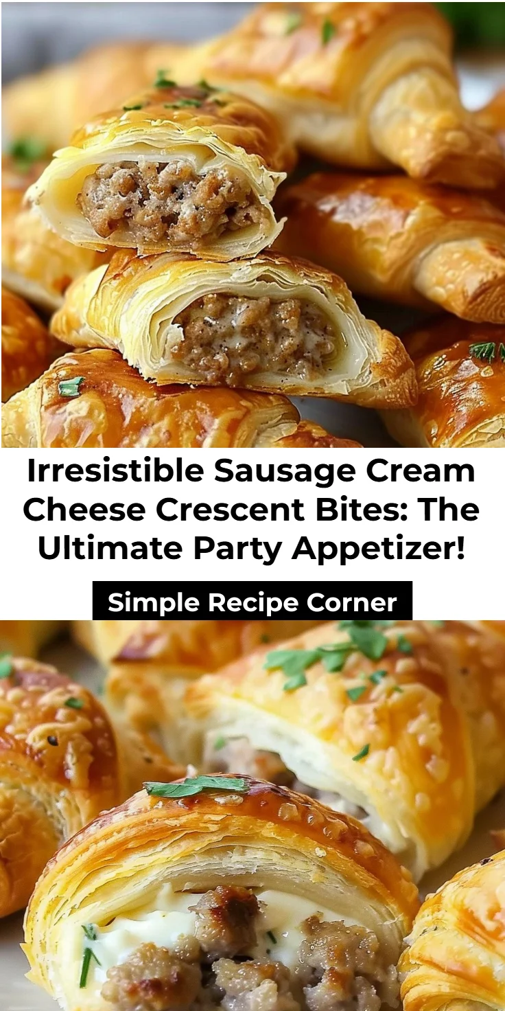 Sausage Cream Cheese Crescent Bites