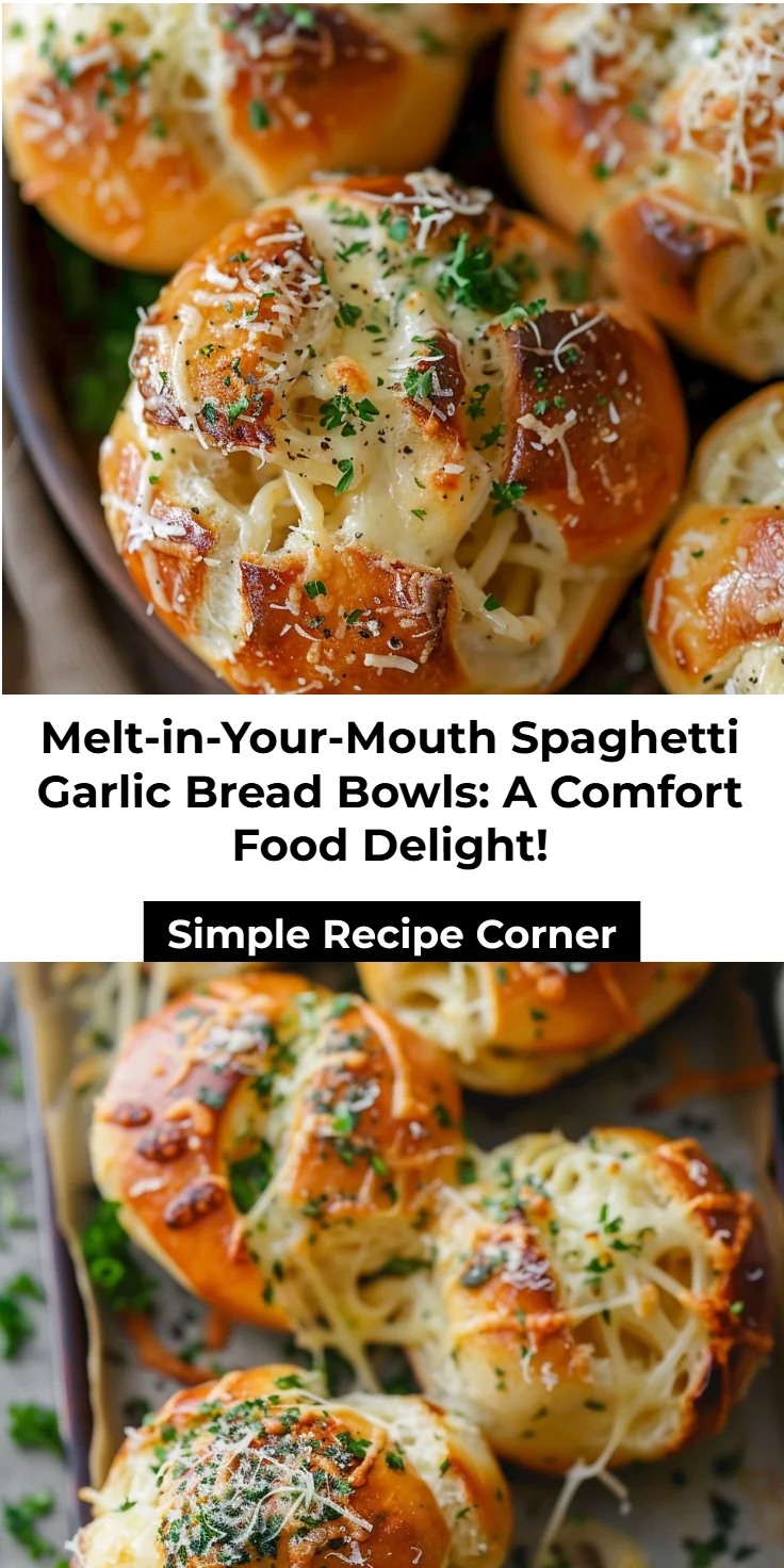 Spaghetti in Garlic Bread Bowls