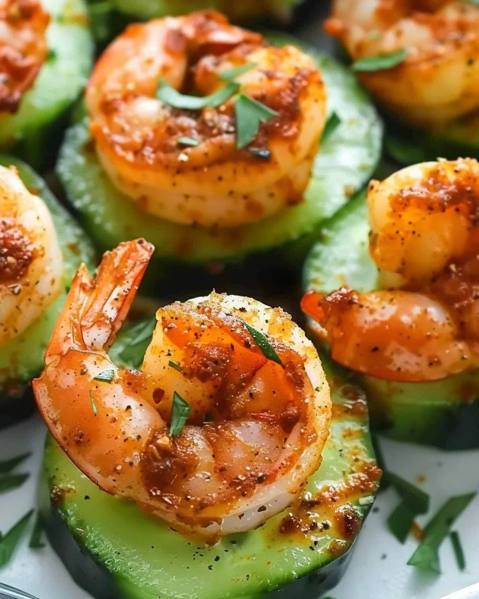 Cajun Shrimp Cucumber Bites