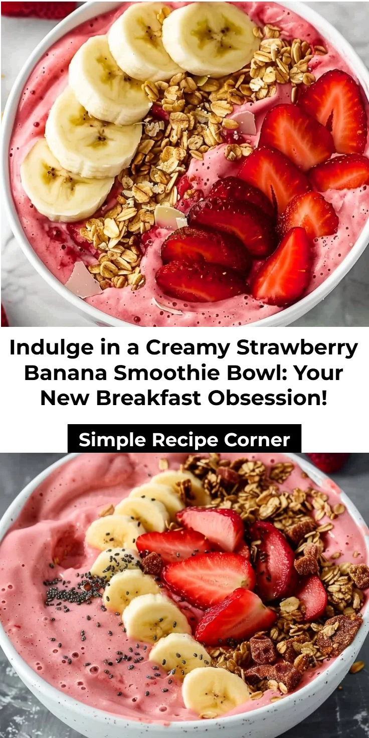 Strawberry Banana Smoothie Bowl