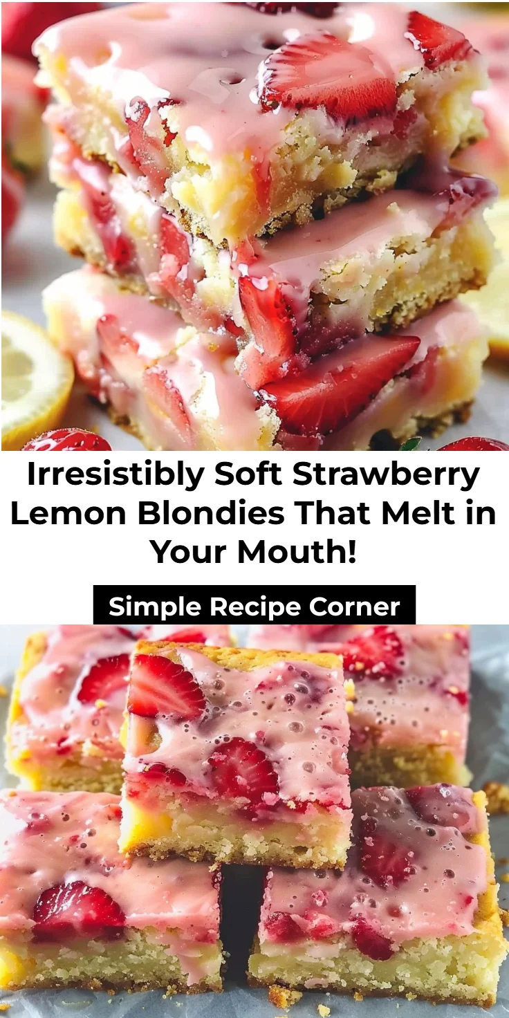 Strawberry Lemon Blondies