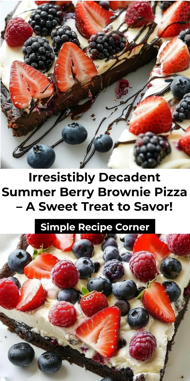 Summer Berry Brownie Pizza Recipe