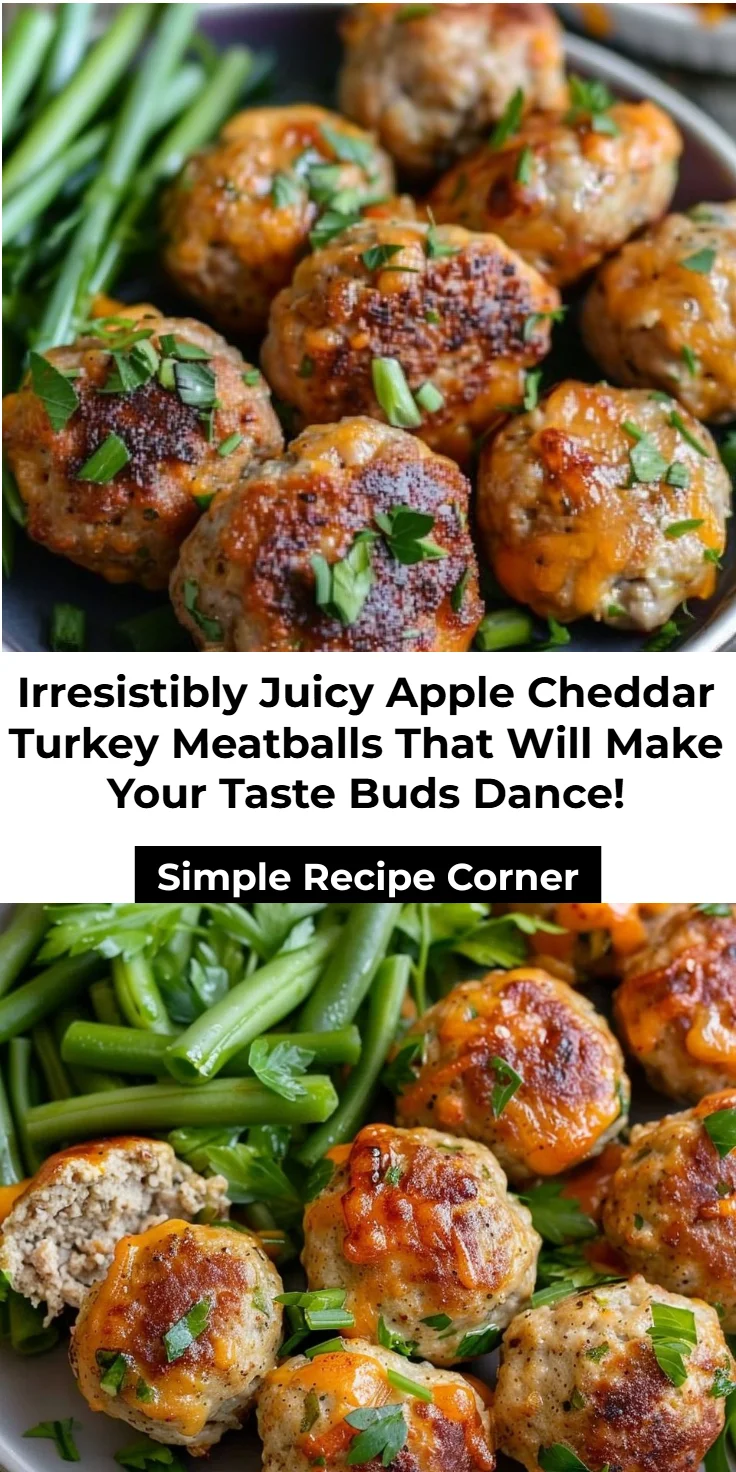 Apple Cheddar Turkey Meatballs Recipe