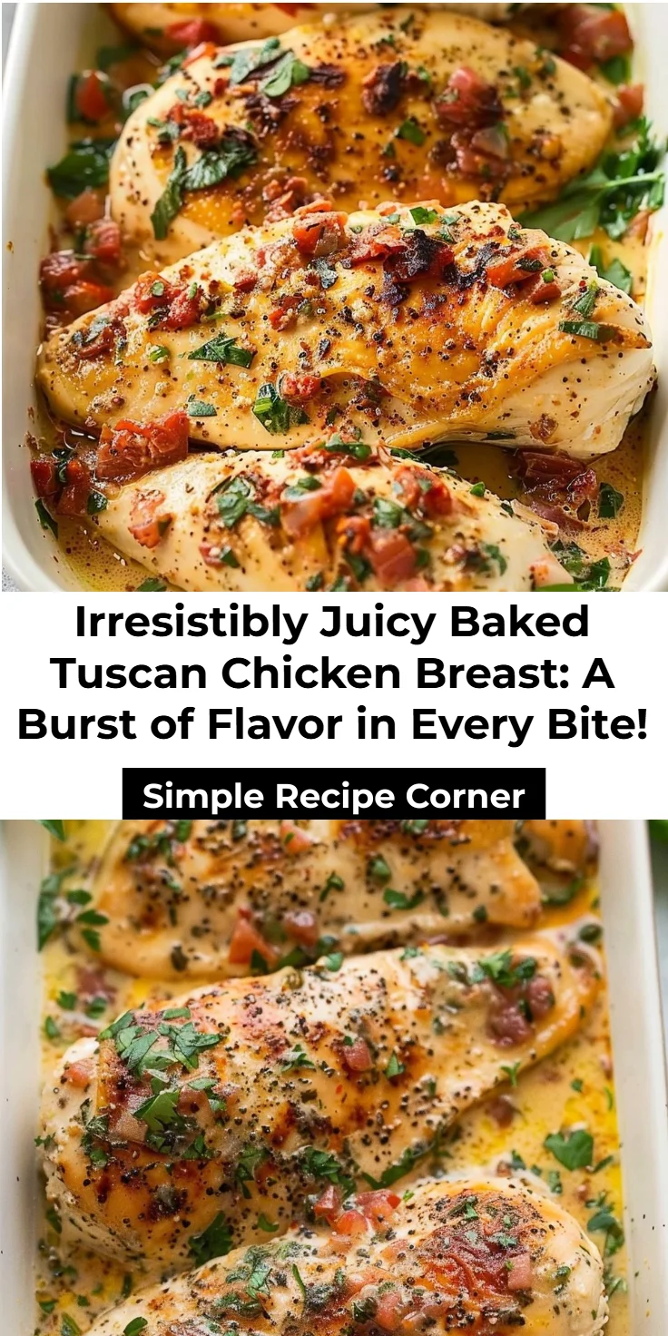 Baked Tuscan Chicken Breast Recipe