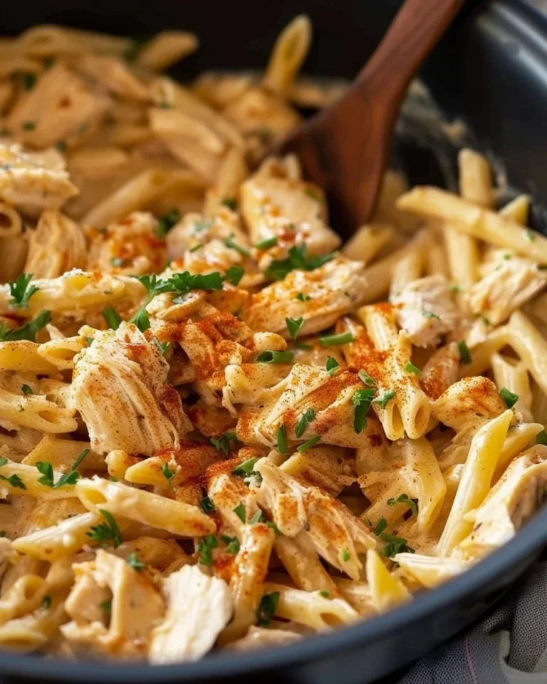 Delicious Crock Pot Cajun Chicken Pasta served in a bowl