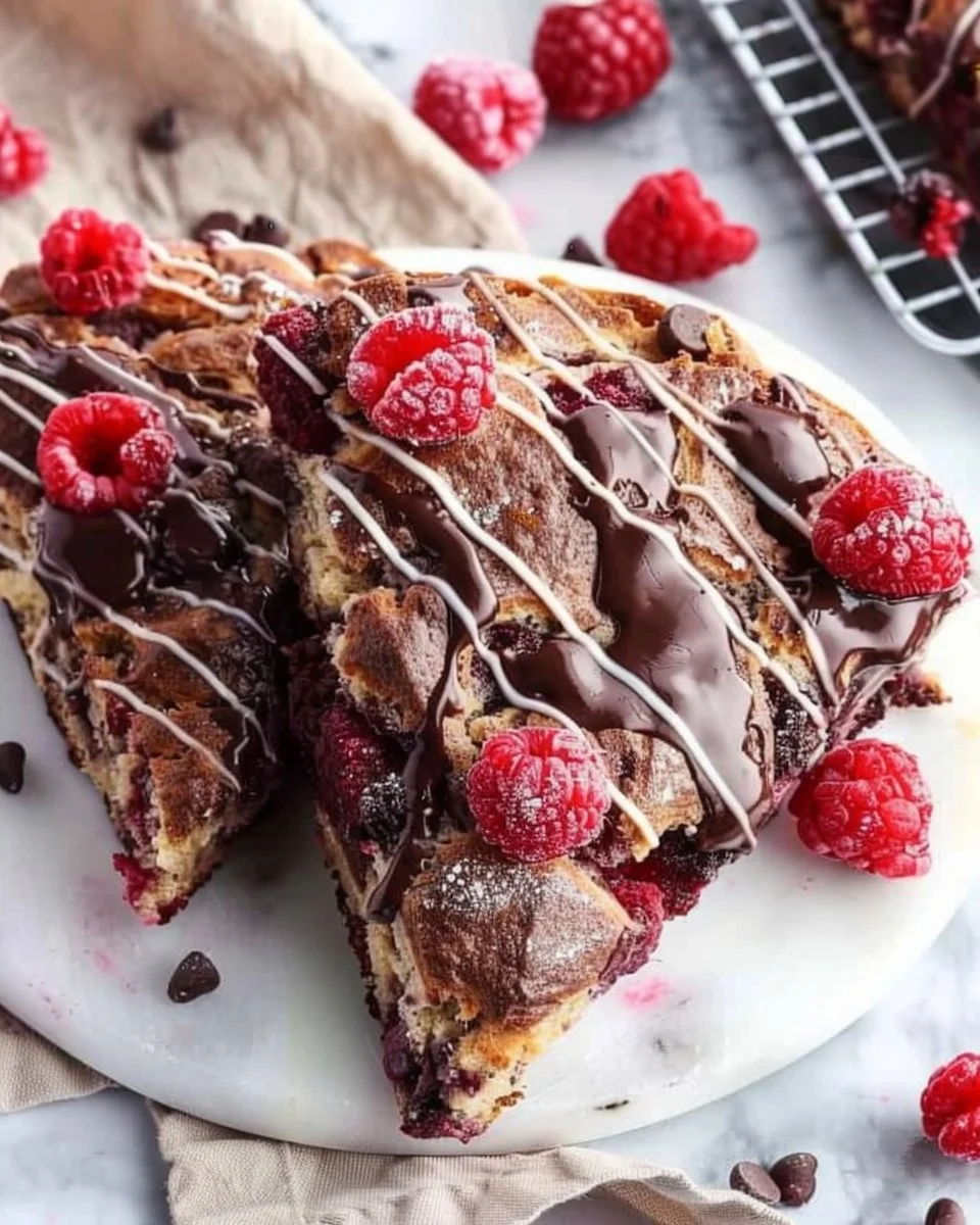 Soft and Tender Dark Chocolate Raspberry Scones