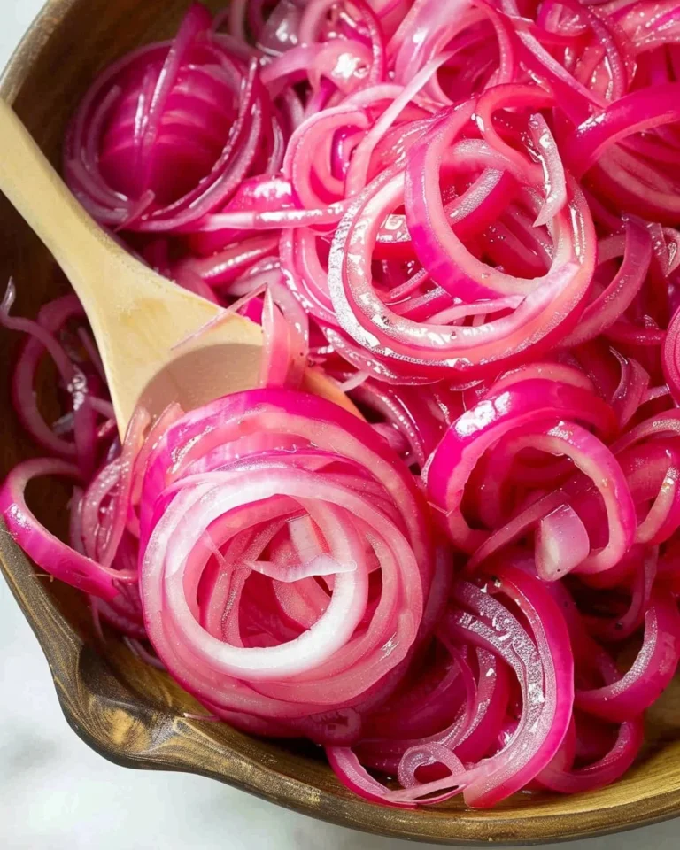 Homemade pickled red onions jar with spices and ingredients for recipe