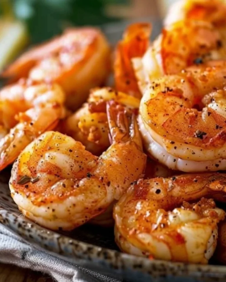 Delicious air fryer shrimp cooked to perfection with a crispy coating