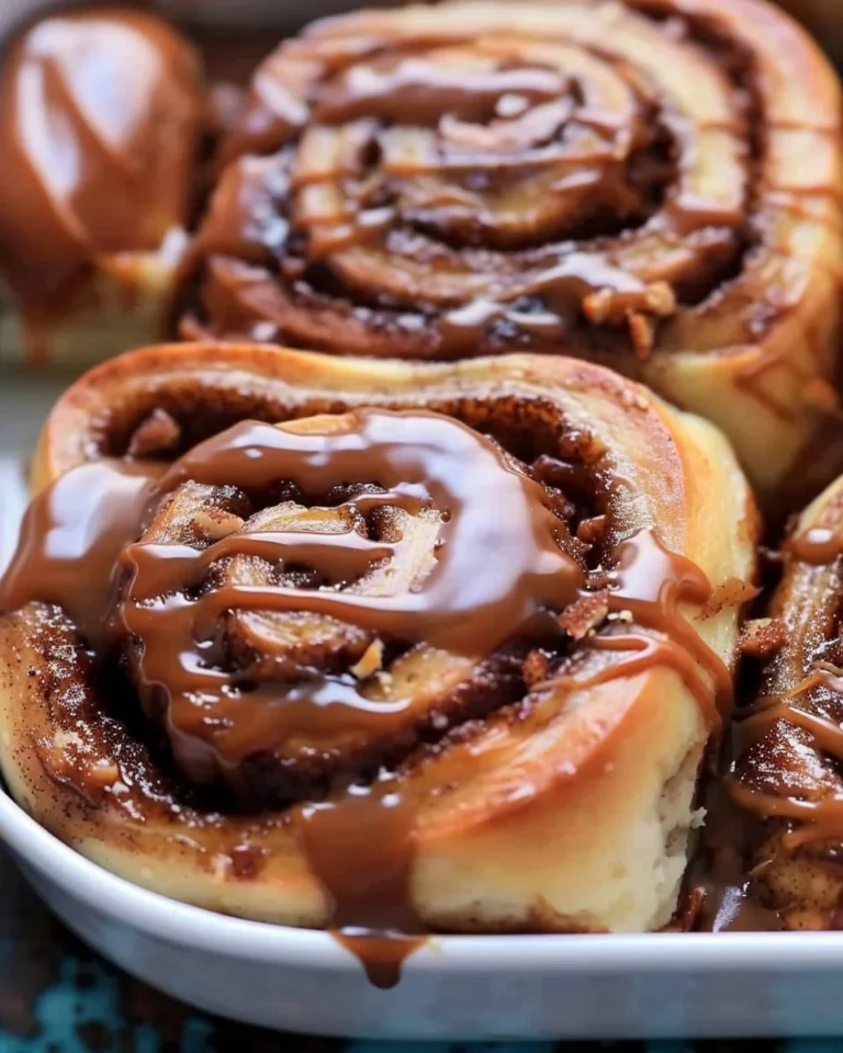 Freshly baked Nutella cinnamon rolls with gooey filling