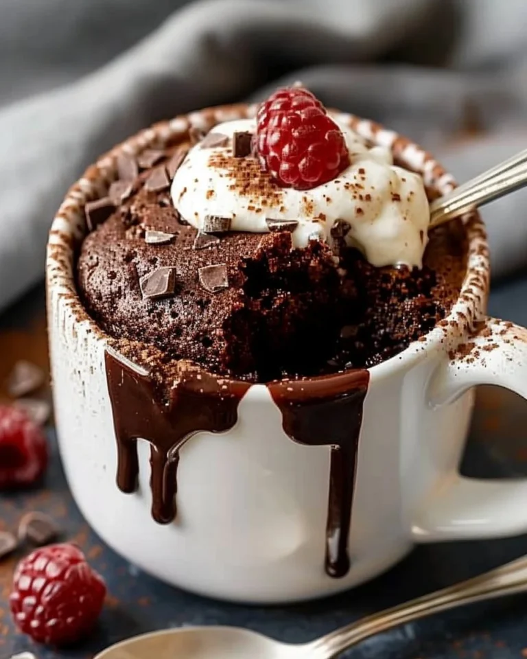 Delicious Protein Mug Cake served in a mug, perfect for a quick dessert.