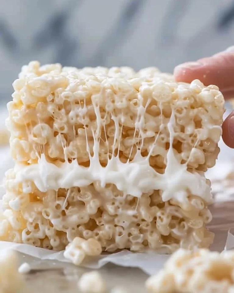Delicious homemade Marshmallow Rice Krispie Treats made with crispy rice cereal